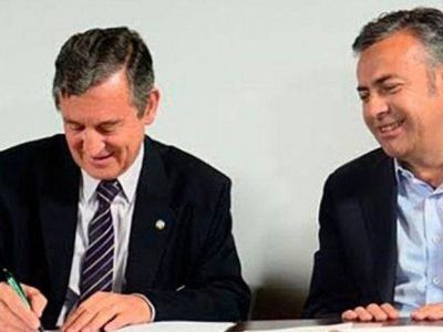 Cumbre entre Cornejo y Pizzi para optimizar la capacitaci�n en educaci�n t�cnica y oficios en la UNCuyo