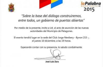 Las nuevas autoridades municipales asumir�n el 10 de diciembre, en el club Jorge Newbery