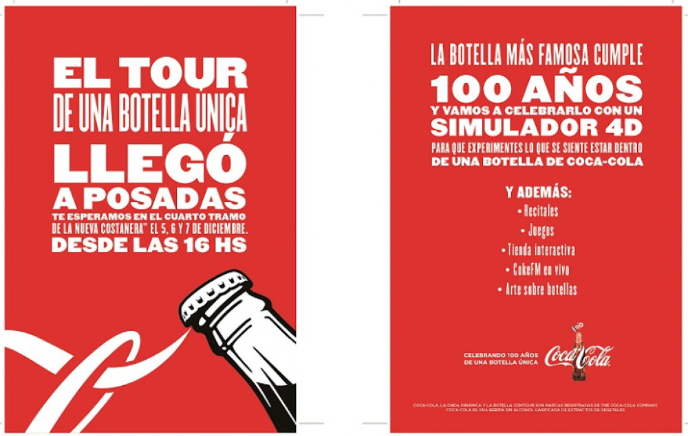 La botella de Coca-Cola cumple 100 a�os y lo festeja recorriendo el pa�s con el Tour de Coca-Cola
