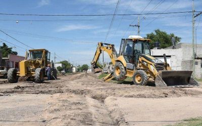 Contin�an los trabajos de pavimentaci�n en el barrio 12 de Octubre