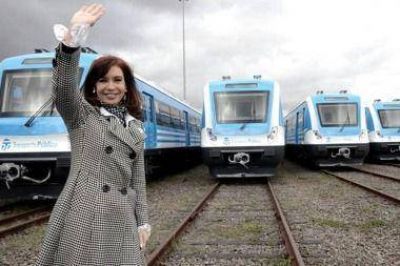 Cristina inaugura el primer tramo de electrificaci�n del ramales de la l�nea Roca