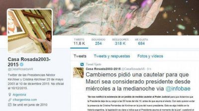 El nuevo gobierno deber� crear otra cuenta de Casa Rosada en Twitter