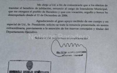 Baradero sin Intendente: Renunci� Carossi y a�n no asumi� Antonijevic