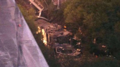 Desbarranc� un micro en Rosario de la Frontera: hay al menos 30 gendarmes muertos