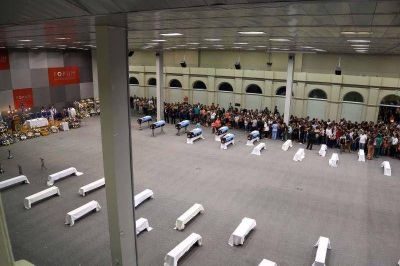 Iniciaron velatorio de gendarmes fallecidos en accidente en ruta nacional 34