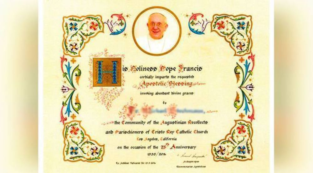 Santa Sede aclara: Pergaminos con bendición papal solo se adquieren en Limosnería vaticana