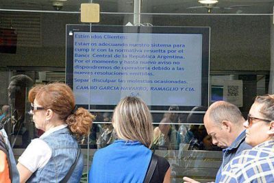 Los bancos y casas de cambio no realizaron operaciones con d�lares