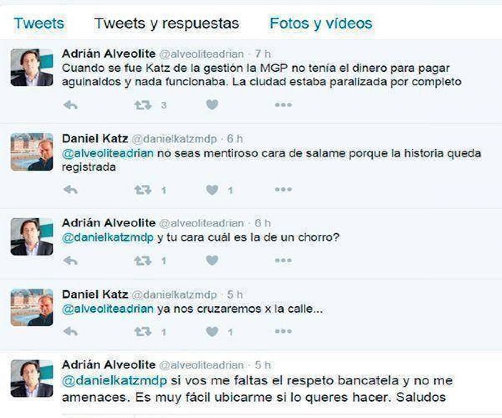 Daniel Katz y Adrin Alveolite se dijeron de todo por Twitter