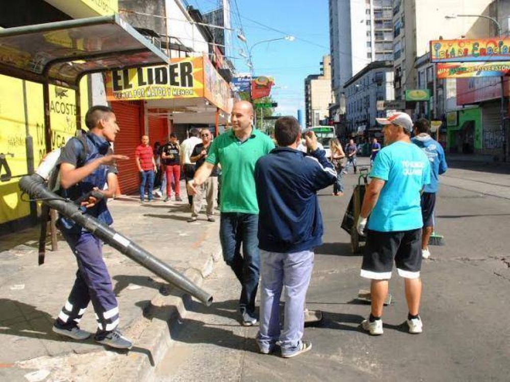 Martiniano Molina supervis� un operativo de limpieza