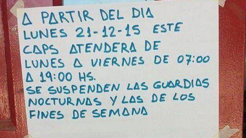Cierran las guardias de dos subcentros de salud a partir del lunes