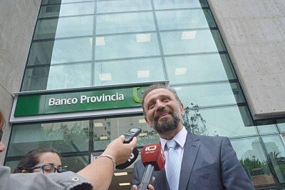 Marangoni present� las instalaciones de la nueva sucursal del Banco Provincia