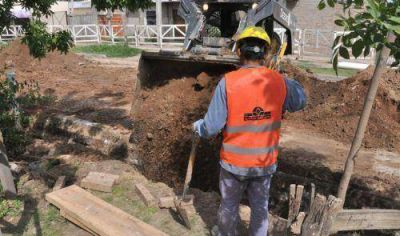 Avanzan las obras de cloacas