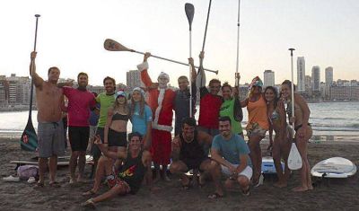 Hasta Pap� Noel se sum� a la movida del SUP