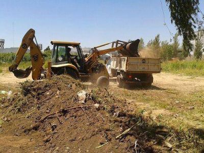Servicio Municipal de Limpieza en el Tri�ngulo en Malvinas Argentinas 
