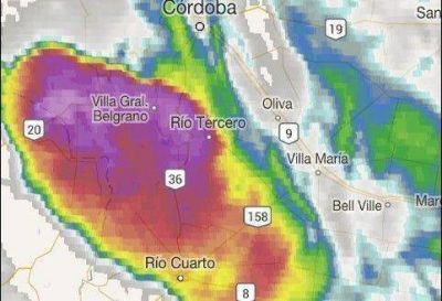 Alerta por tormentas fuertes para esta zona de Córdoba y norte del país