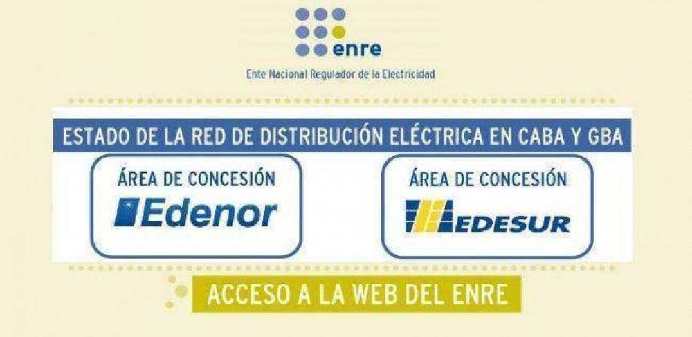 50 mil usuarios afectados: d�nde chequear si habr� cortes de luz