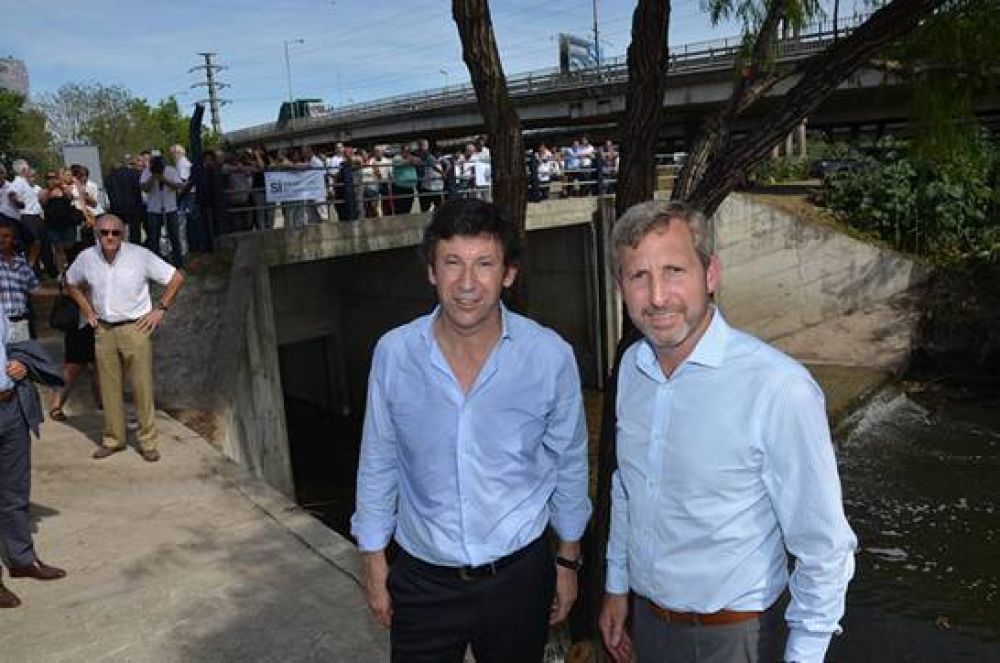Posse y Frigerio inauguraron el Aliviador Pav�n en Boulogne