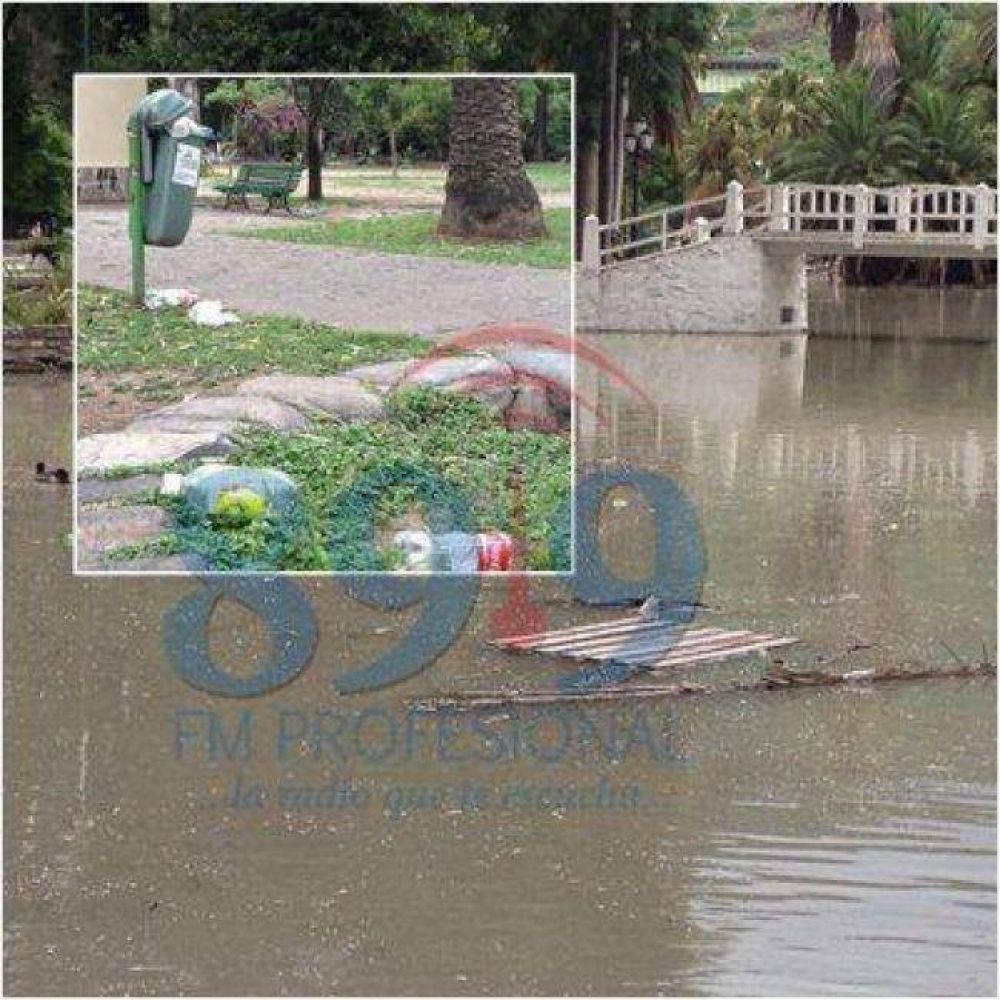 La triste postal del Parque San Mart�n