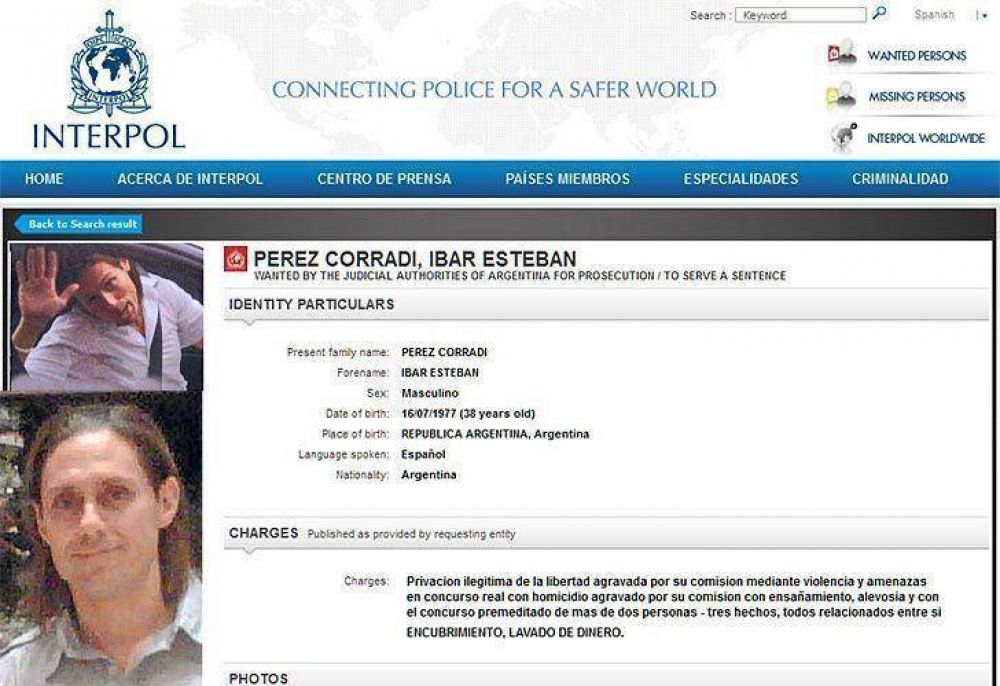 Aceleran la b�squeda en pa�ses vecinos de P�rez Corradi, el jefe de los pr�fugos