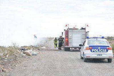 Incendio en un basural clandestino