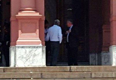 Segura, Moyano y Lammens, en Casa Rosada