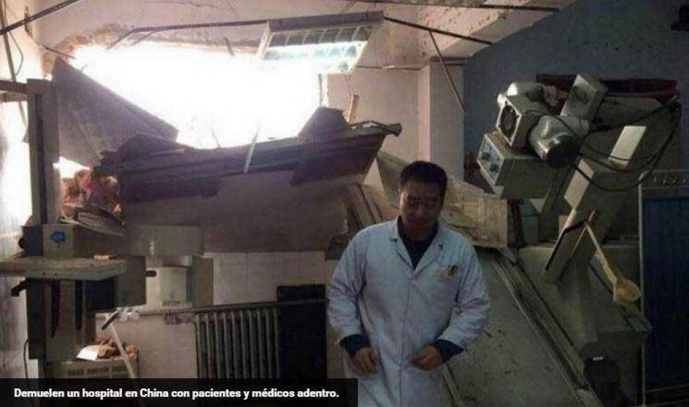 Derriban un hospital en China con pacientes y m�dicos adentro