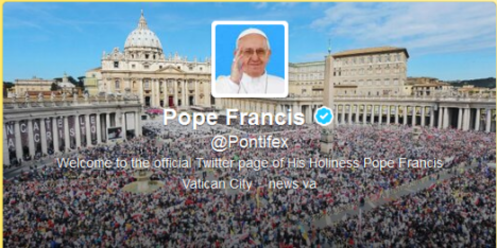 La cuenta papal de Twitter superó los 26 millones de seguidores