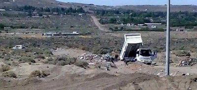Por corte de ruta, cambian temporalmente de lugar para residuos urbanos