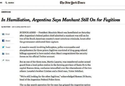 Medios del mundo hablan del �papel�n� tras la falsa captura