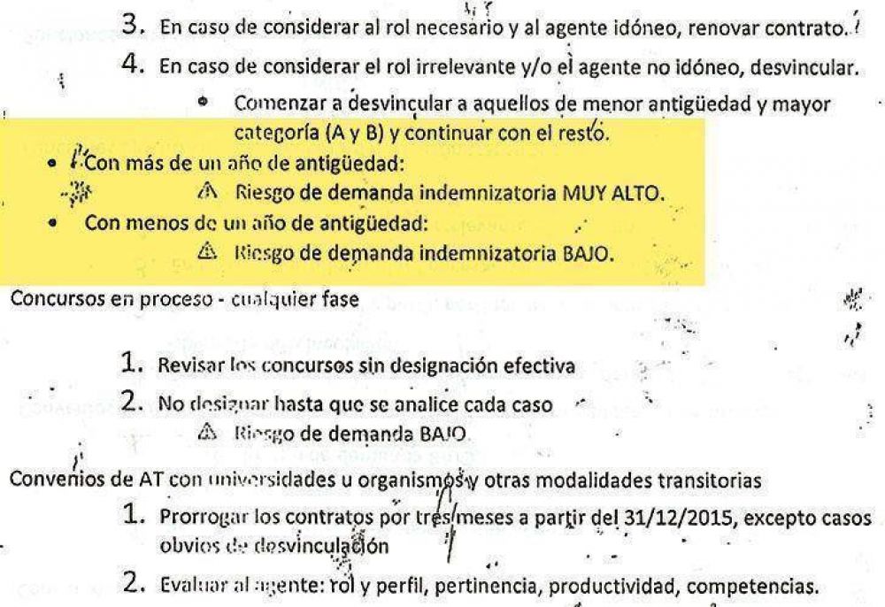 Distribuyen un instructivo para despedir empleados p�blicos