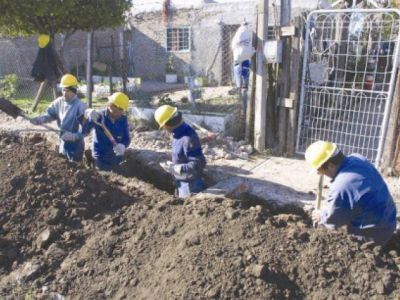 Tareas de AySA en el distrito