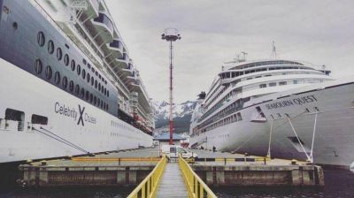 Diez mil turistas llegar�n a Ushuaia el s�bado a bordo de tres cruceros