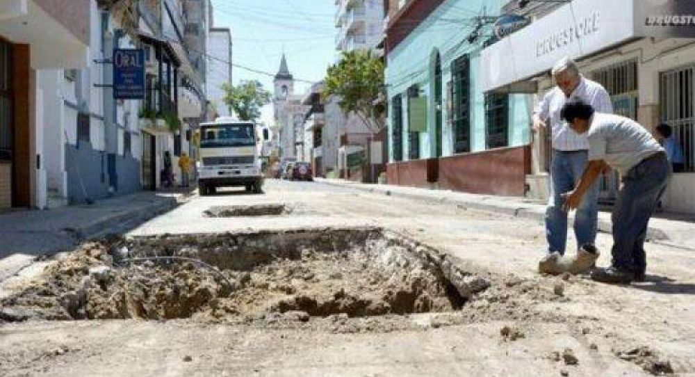 Se reactiv� el plan de repavimentaci�n para el microcentro