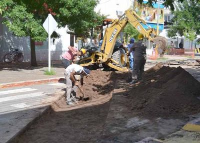 Obra para evitar acumulaci�n de agua en el microcentro