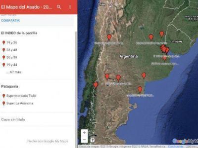 La argentinidad al palo: Un platense cre� �El mapa del asado�