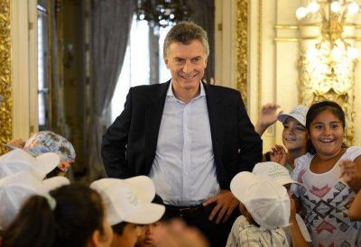 Mauricio Macri recibi� a alumnos de jardines de infantes porte�os en la Casa Rosada