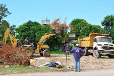 Desmalezado y limpieza en los barrios de la ciudad