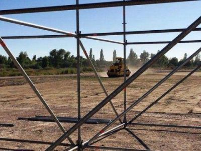 Preparan el predio para la fiesta mayor de la capital