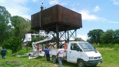 La cisterna del viejo ferrocarril dar� agua a varios sectores de Recreo
