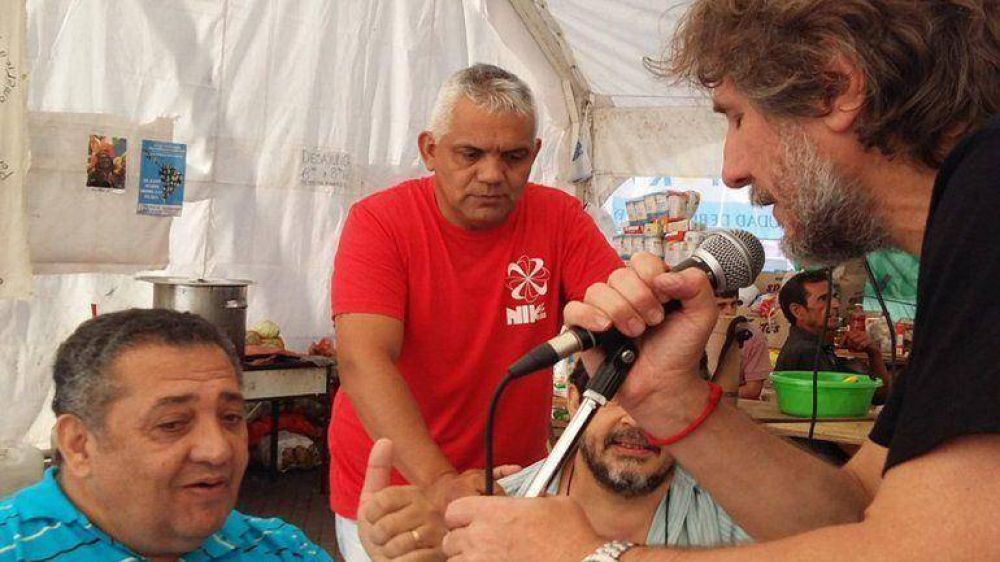 Amado Boudou reapareci� en el campamento por Milagro Sala: 