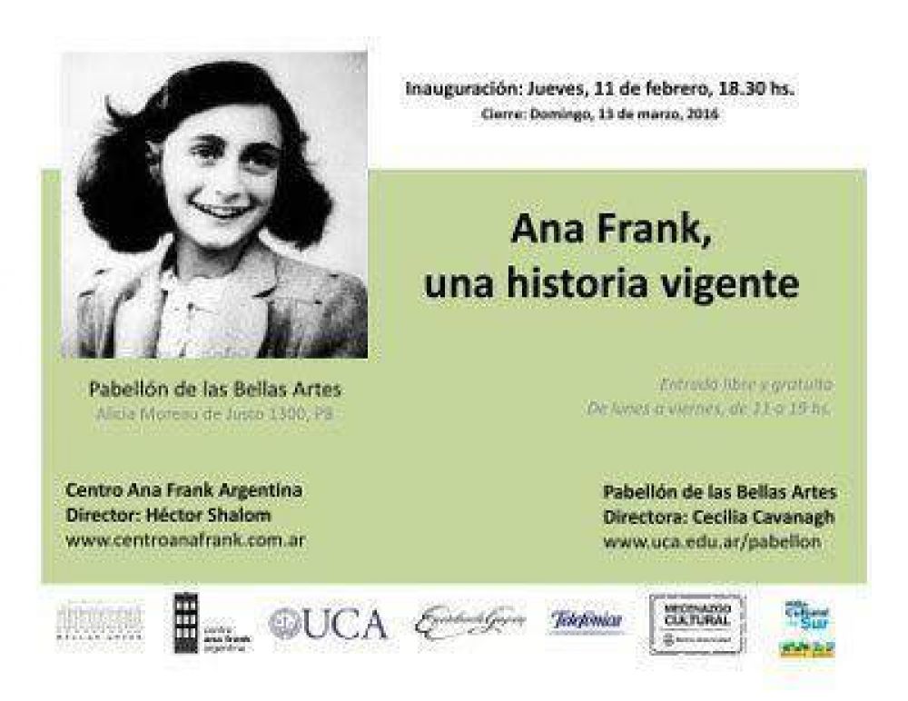 Se inaugura la muestra sobre Ana Frank en la UCA