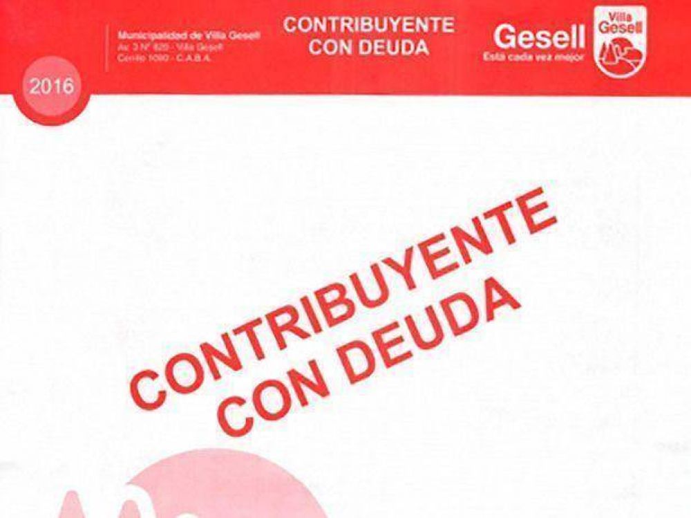Los deudores de la comuna recibir�n boleta color roja