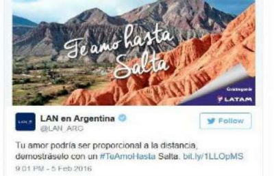  LAN promociona a Salta con paisajes de Jujuy