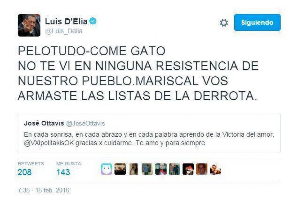 D'El�a sacado contra Ottavis: 