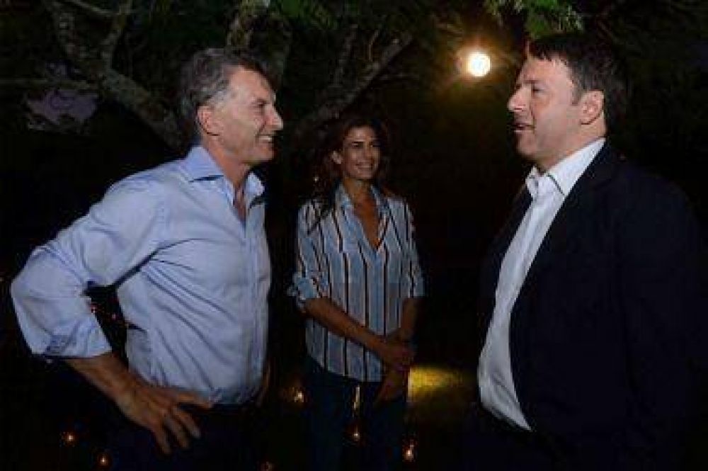 Macri y Renzi cenaron en la quinta Los Abrojos