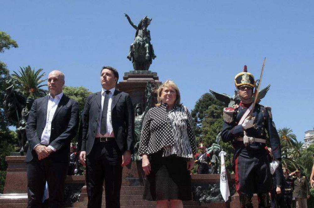 Horacio Rodr�guez Larreta declar� Visitante Ilustre y entreg� las llaves de la Ciudad al Primer Ministro italiano