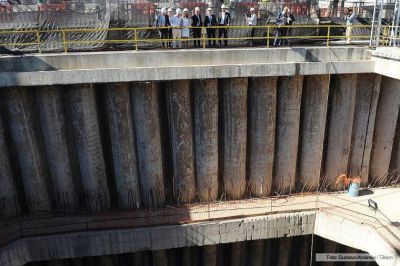 Macri recorre el obrador de soterramiento del Sarmiento junto al Primer Ministro italiano