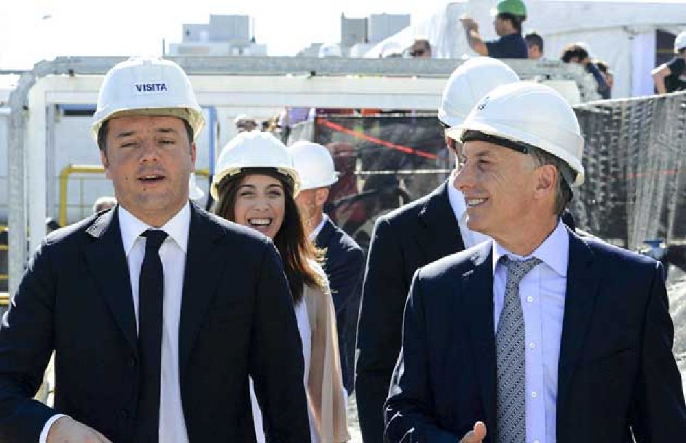 Junto a Renzi, Macri anunci� la reactivaci�n de las obras de soterramiento del Sarmiento