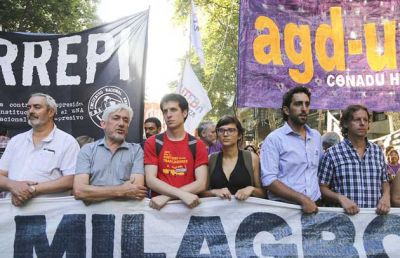 Jornada nacional de protesta en demanda de la liberaci�n de Milagro Sala, detenida en Jujuy