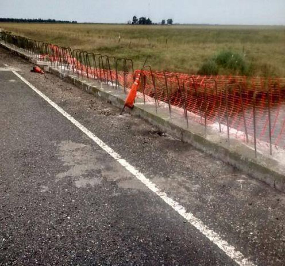 Comenzaron los arreglos en puente de ruta 86 en el Km 103